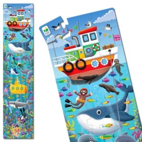 Puzzle inalt de podea Lumea subacvatica 50 de piese 152.4 cm inaltime 3-6 ani